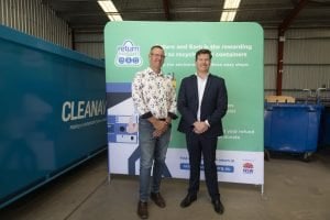 Griffith City Council Mayor Doug Curran and TOMRA Cleanaway CEO James Dorney at the grand opening celebration (1) - TOMRA Cleanaway