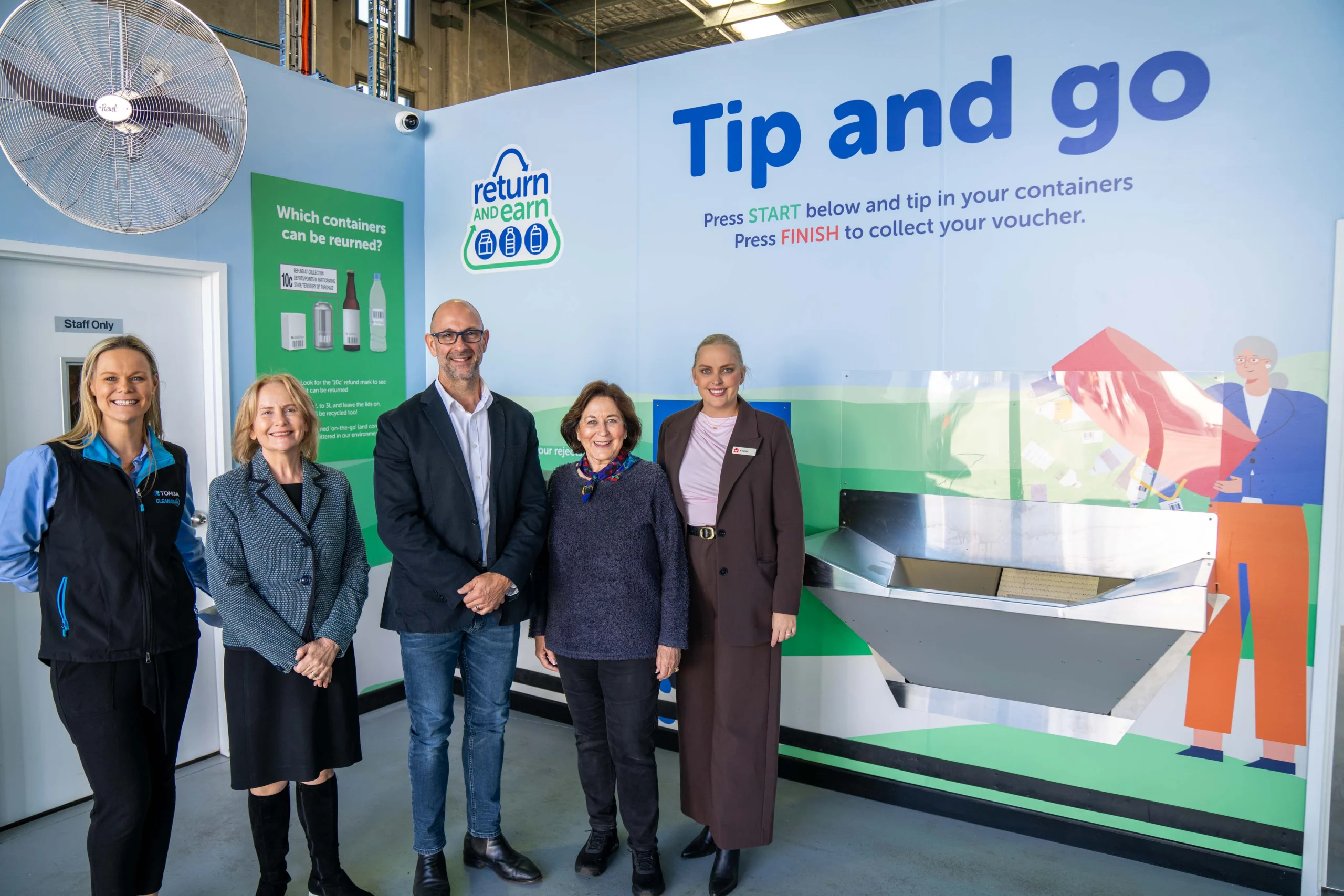 Ballina Return and Earn Depot opening speakers