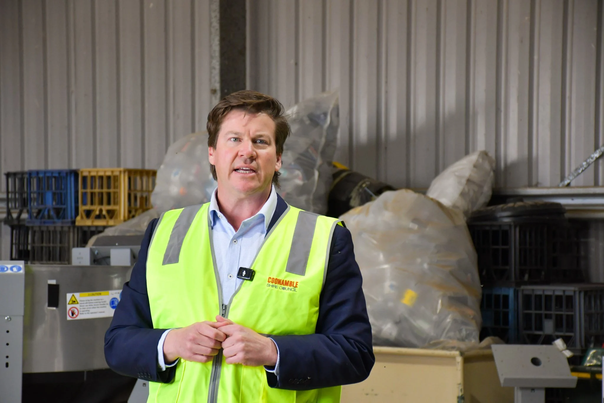 James Dorney speaking Coonamble Return and Earn Depot - TOMRA Cleanaway James Dorney speaking Coonamble Return and Earn Depot